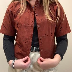 Cropped Button Up Shirt